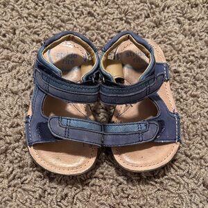 Stride Rite Blue and Tan Kids Sandals